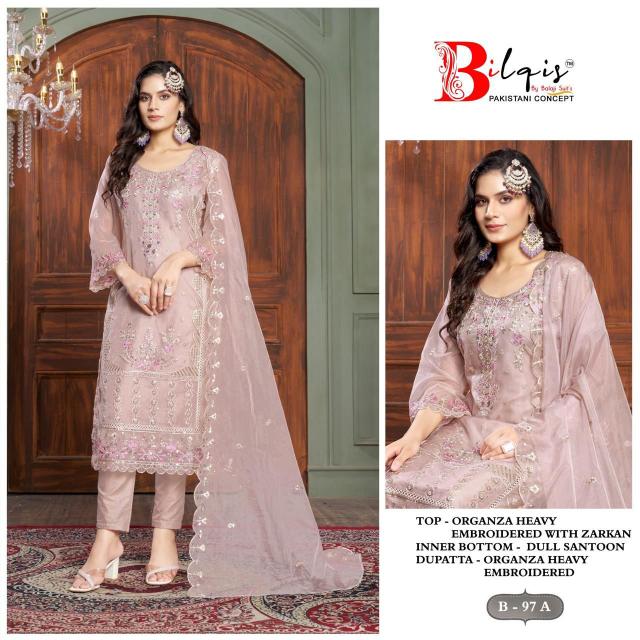 Bilqis B 97 A to D Pakistani Suits Wholesale Catalog