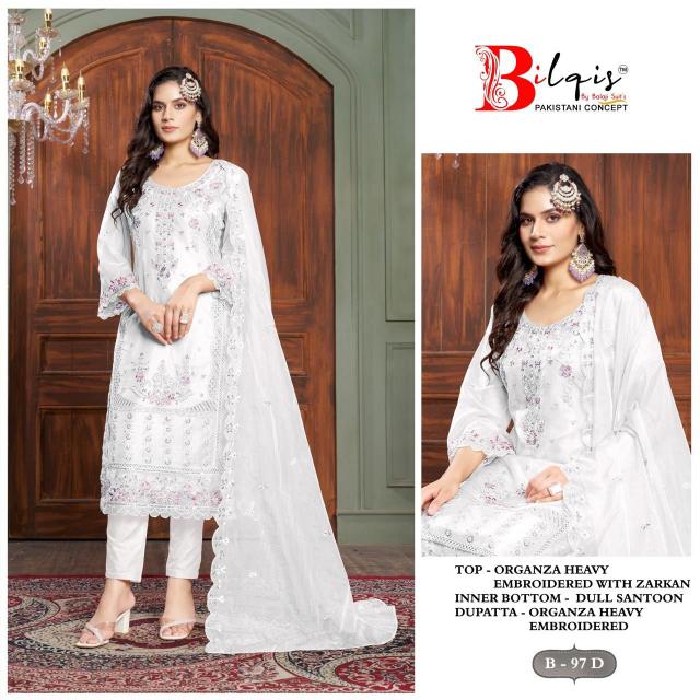 Bilqis B 97 A to D Pakistani Suits Wholesale Catalog