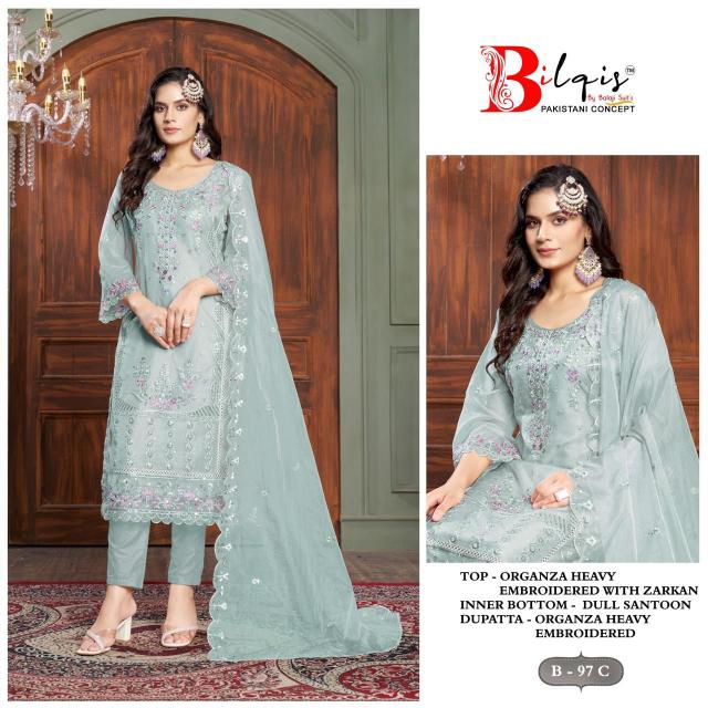 Bilqis B 97 A to D Pakistani Suits Wholesale Catalog