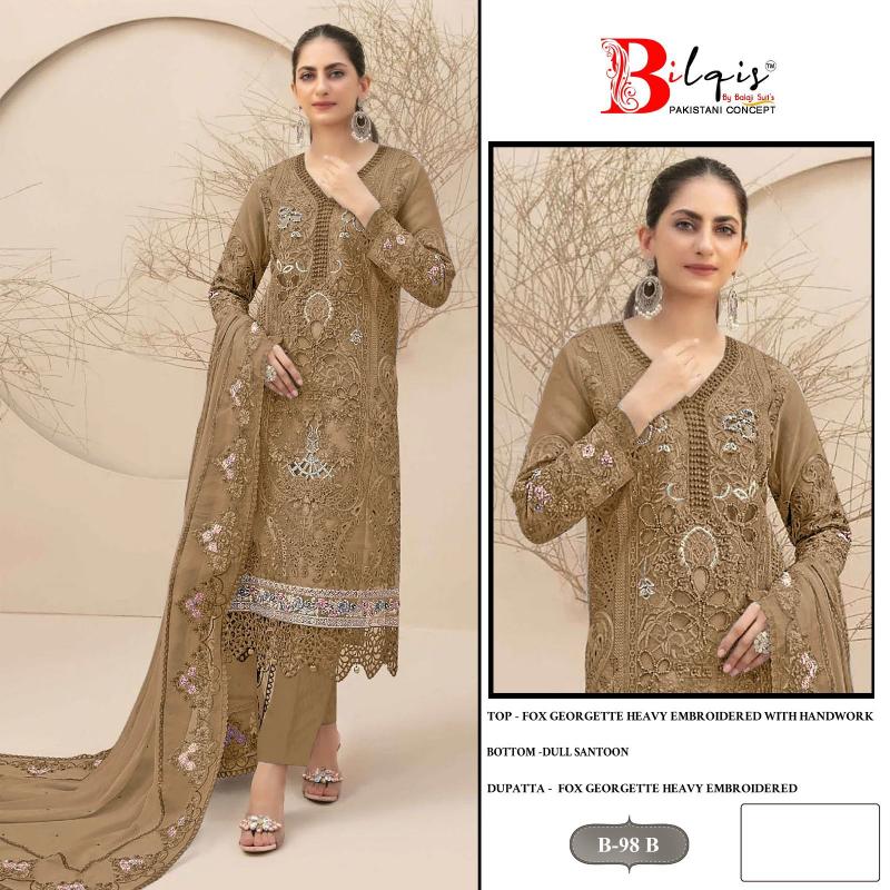 Bilqis B 98 A to D Pakistani Suits Wholesale Catalog