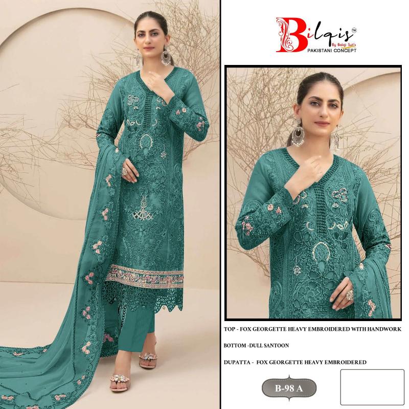 Bilqis B 98 A to D Pakistani Suits Wholesale Catalog