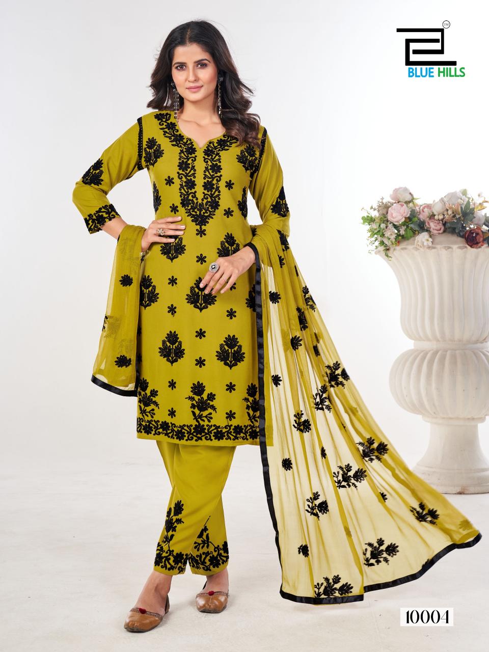 Blue Hills Black Bunny Vol 10 Mint Green Kurti Online India