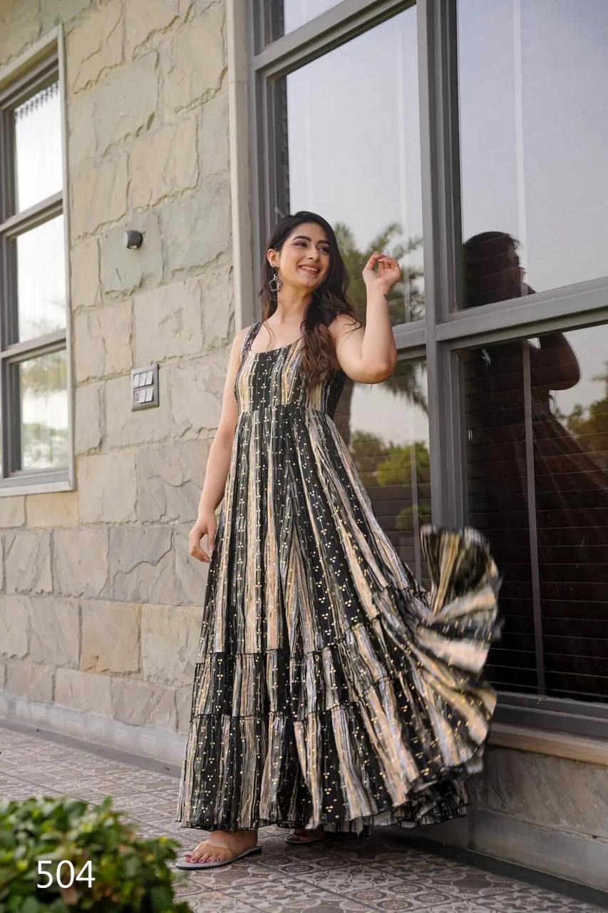 Clora Vol 5 Fancy Digital Printed Gown Kurti Wholesale Catalog