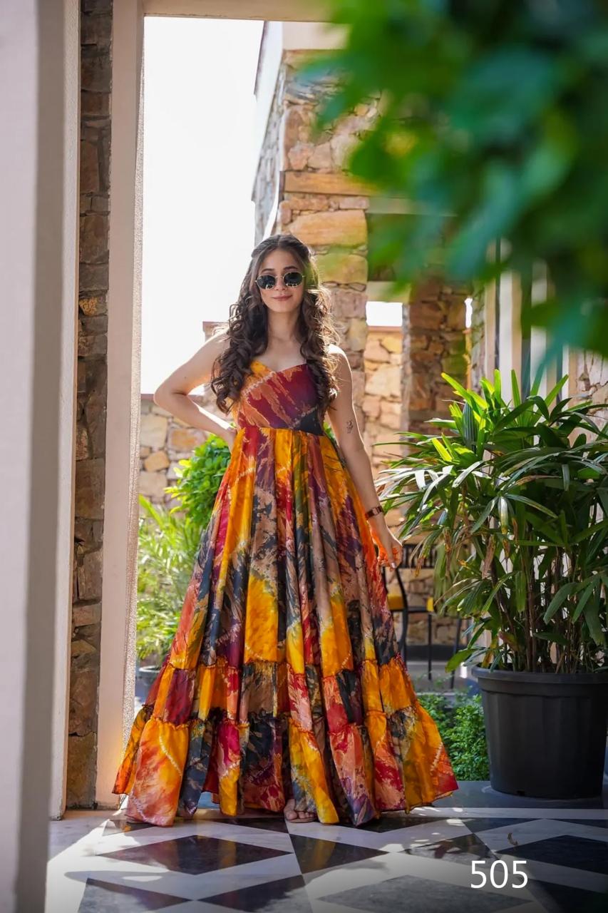 Clora Vol 5 Fancy Digital Printed Gown Kurti Wholesale Catalog