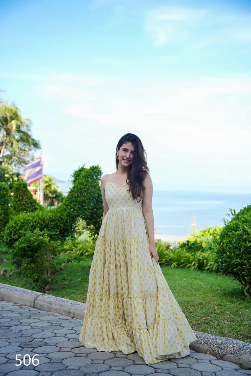 Clora Vol 5 Fancy Digital Printed Gown Kurti Wholesale Catalog