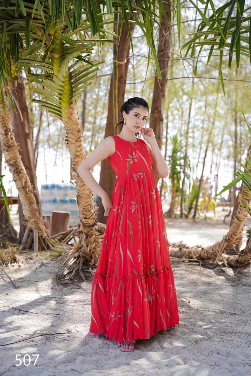 Clora Vol 5 Fancy Digital Printed Gown Kurti Wholesale Catalog