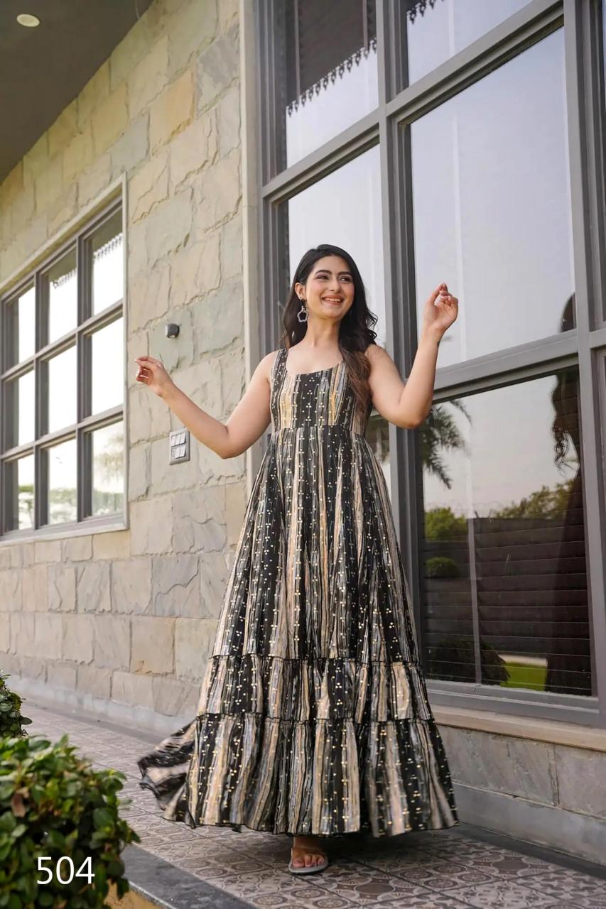 Clora Vol 5 Fancy Digital Printed Gown Kurti Wholesale Catalog