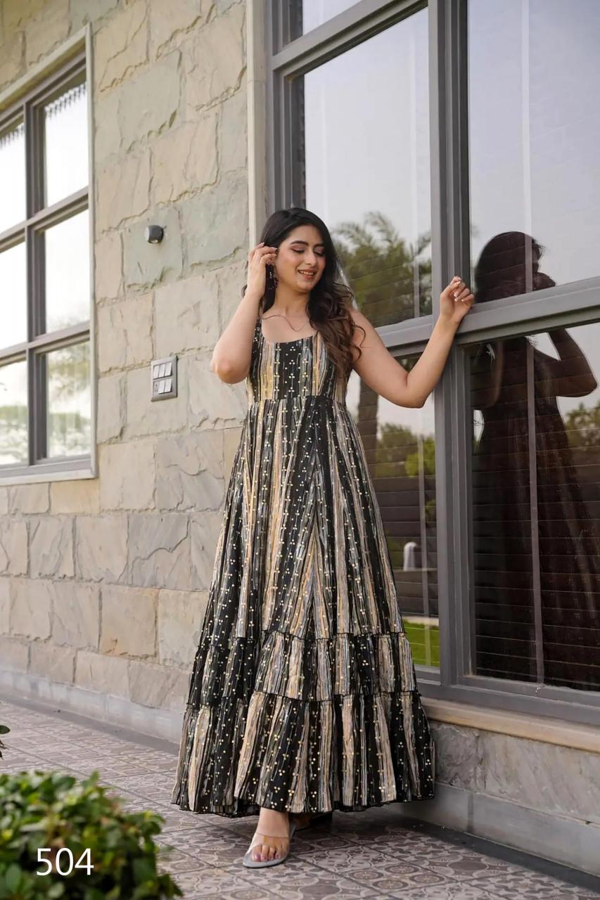 Clora Vol 5 Fancy Digital Printed Gown Kurti Wholesale Catalog