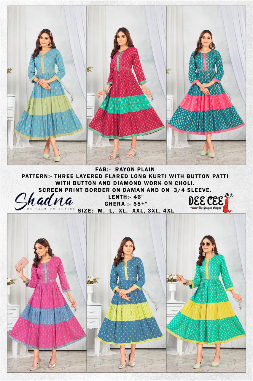 Deecee Shadna Layered Kurti to buy online india