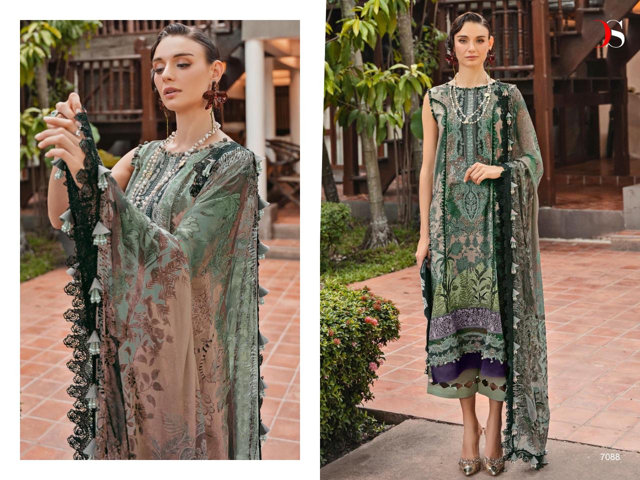 Deepsy Bliss Lawn 24 Vol 2 Cotton Dupatta Pakistani Suits Wholesale Catalog