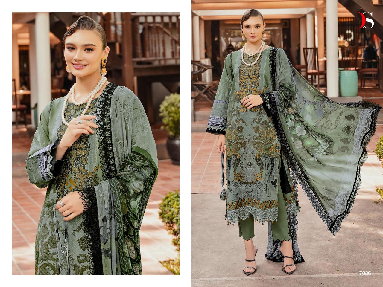 Deepsy Bliss Lawn 24 Vol 2 Cotton Dupatta Pakistani Suits Wholesale Catalog