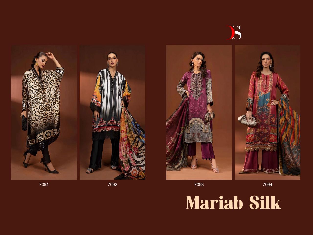 Deepsy Mariab Silk Embroidered Pakistani Wholesale Catalog