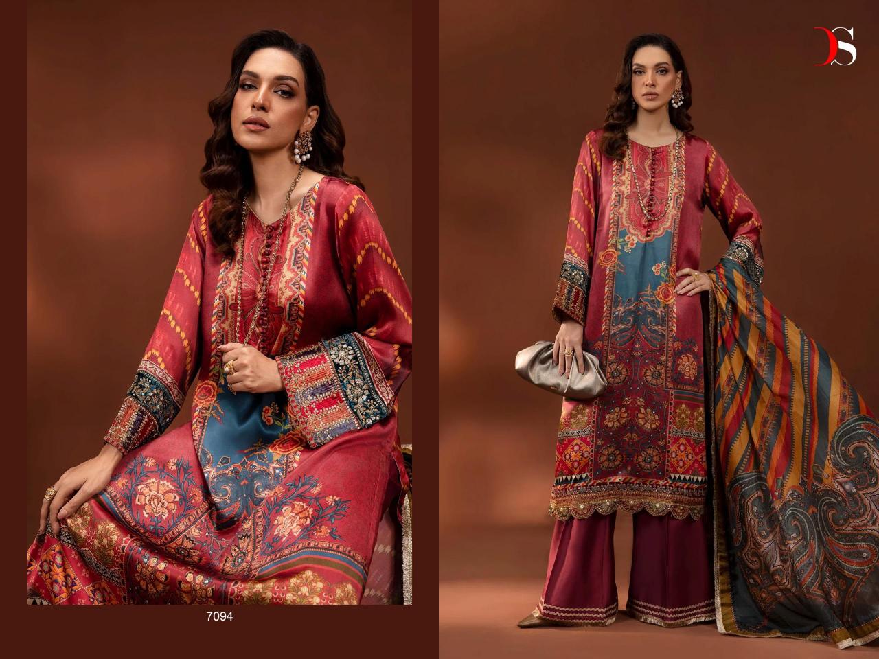 Deepsy Mariab Silk Embroidered Pakistani Wholesale Catalog