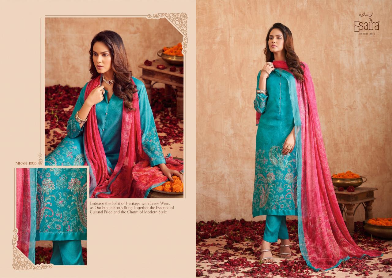 ESAIRA NIRAN Pashmina Digital Printed Salwar Kameez Wholesale Catalog