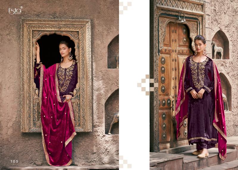 ESTA Naqush Velvet Salwar Kameez Design Wholesale Catalog