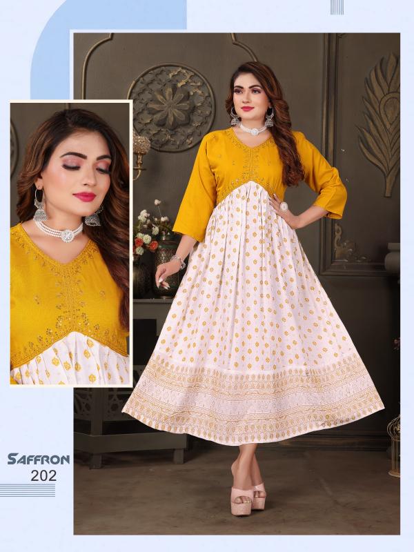 FASHION TALK SAFFRON VOL.0.2.1 kurtis for plus size in india