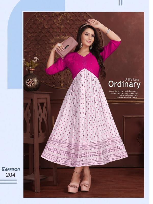 FASHION TALK SAFFRON VOL.0.2.1 kurtis for plus size in india