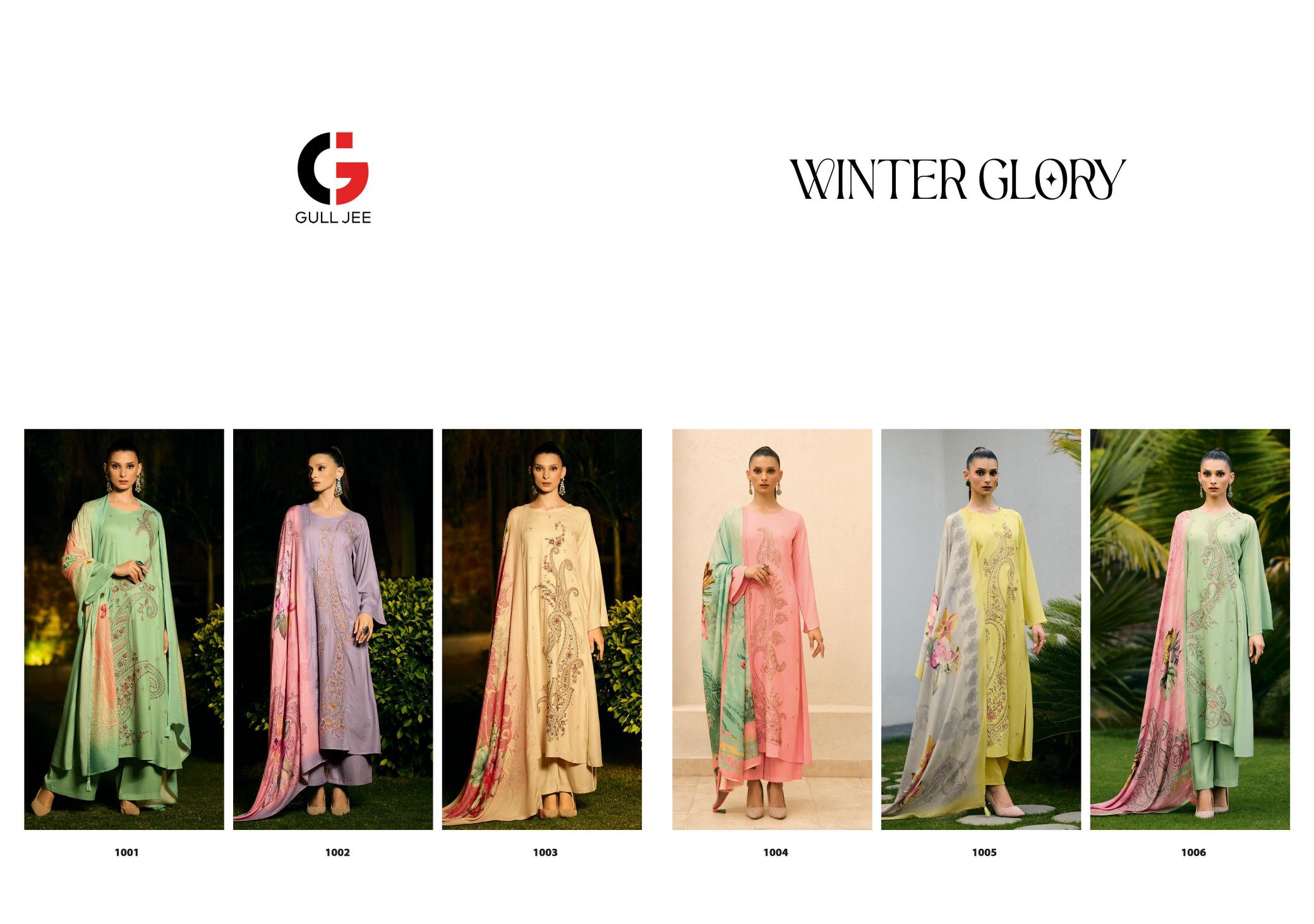 Gull Jee Winter Glory Pashmina Salwar Kameez Wholesale Catalog