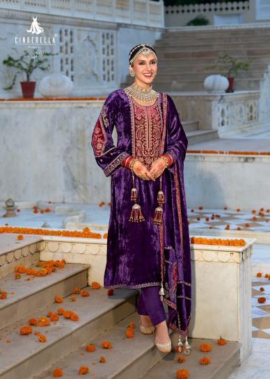 Ibiza Cindrella NOOR E SHAMA Viscose Velvet Salwar Kameez Wholesale Catalog