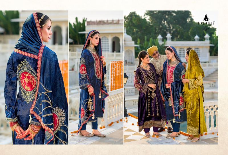 Ibiza Cindrella NOOR E SHAMA Viscose Velvet Salwar Kameez Wholesale Catalog