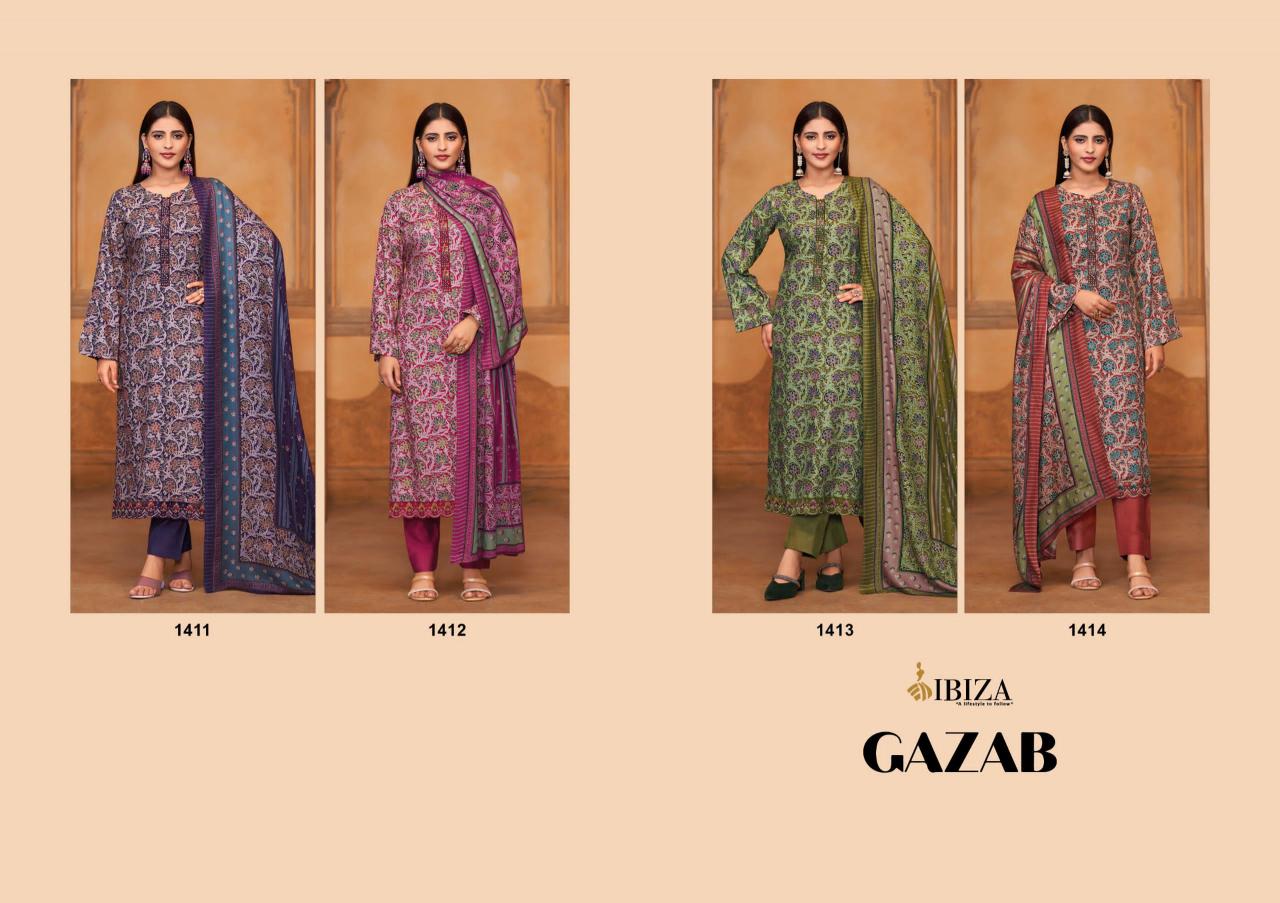 Ibiza Gazab Viscose Pashmina Digital Printed Salwar Kameez Wholesale Catalog