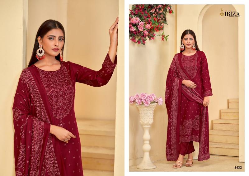 Ibiza Hasin Digital Printed Pashmina Salwar Kameez Wholesale Catalog