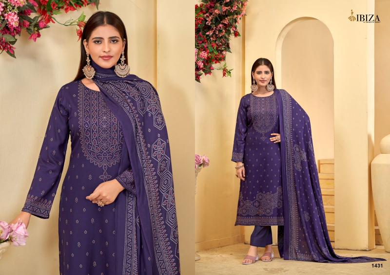 Ibiza Hasin Digital Printed Pashmina Salwar Kameez Wholesale Catalog