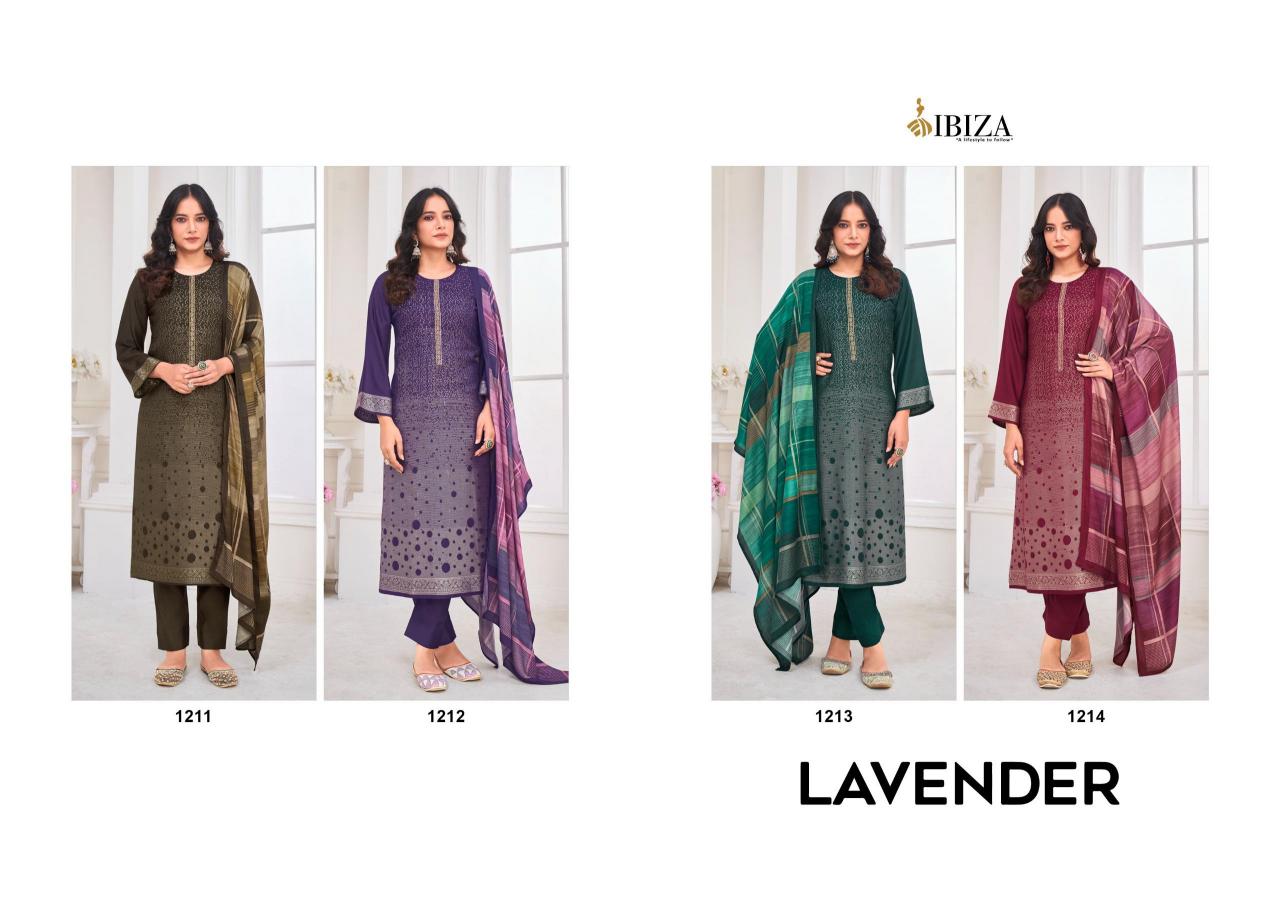 Ibiza Lavender Viscose Pashmina Jacquard With Handwork Salwar Kameez Wholesale Catalog