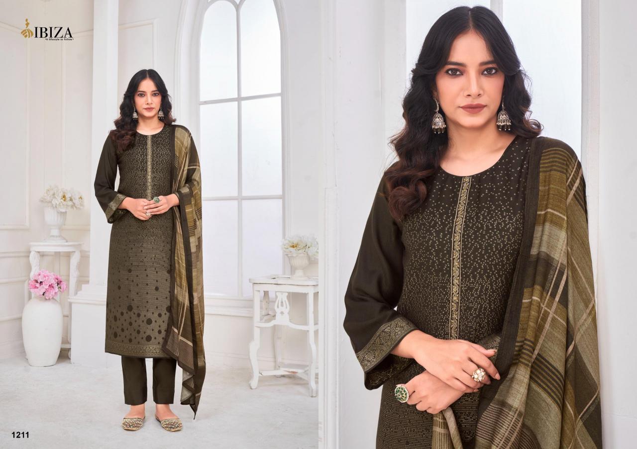 Ibiza Lavender Viscose Pashmina Jacquard With Handwork Salwar Kameez Wholesale Catalog