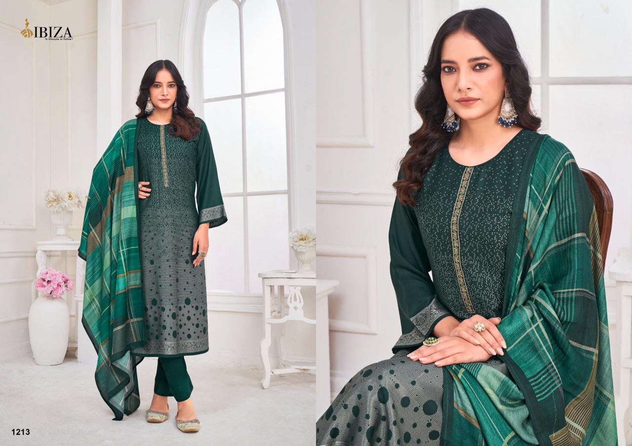 Ibiza Lavender Viscose Pashmina Jacquard With Handwork Salwar Kameez Wholesale Catalog