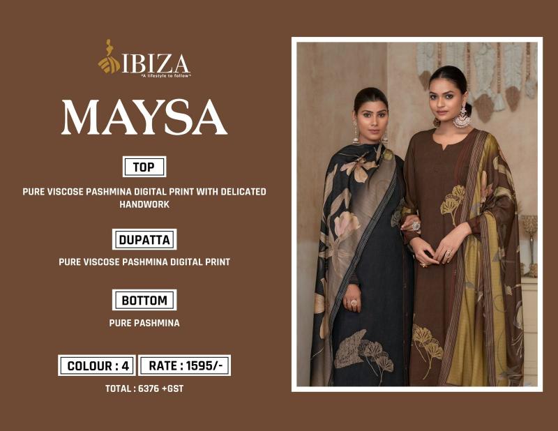Ibiza Maysa Viscose Pashmina Digital Printed Salwar Kameez Wholesale Catalog