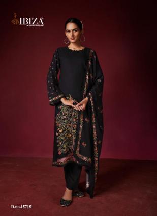 Ibiza Petals Pashmina Digital Printed Salwar Kameez Wholesale Catalog