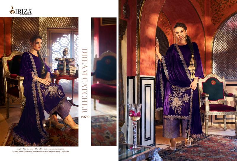 Ibiza Spring Glory Velvet Salwar Kameez Wholesale Catalog