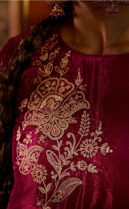 Ibiza Spring Glory Velvet Salwar Kameez Wholesale Catalog