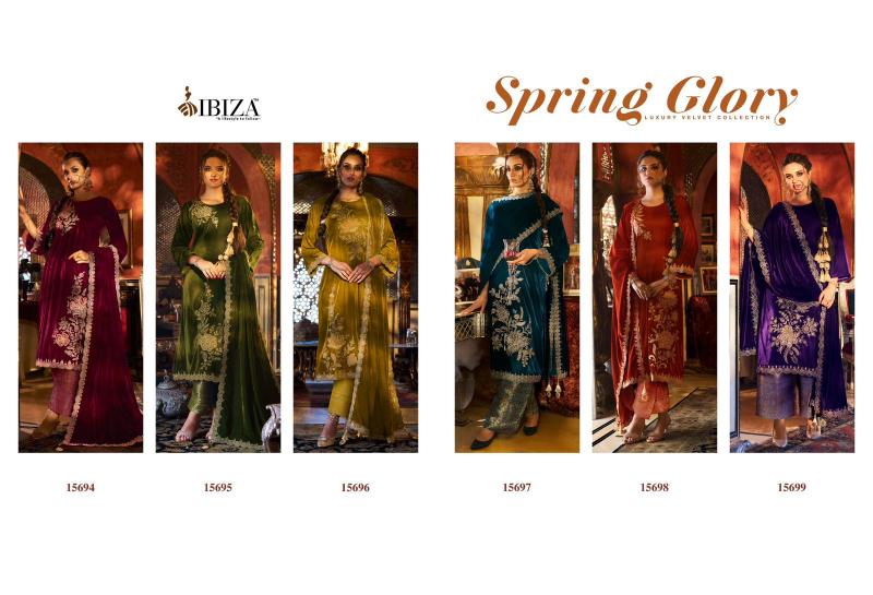 Ibiza Spring Glory Velvet Salwar Kameez Wholesale Catalog