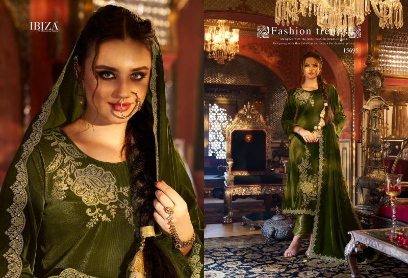 Ibiza Spring Glory Velvet Salwar Kameez Wholesale Catalog