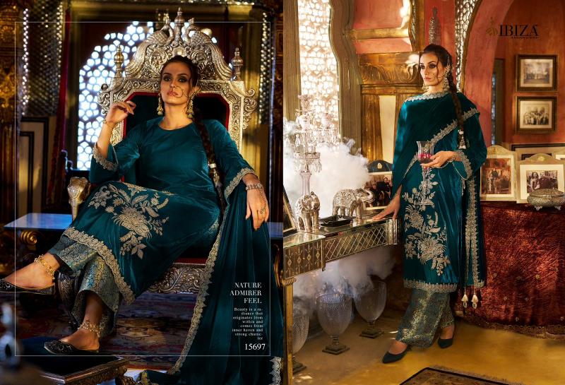 Ibiza Spring Glory Velvet Salwar Kameez Wholesale Catalog
