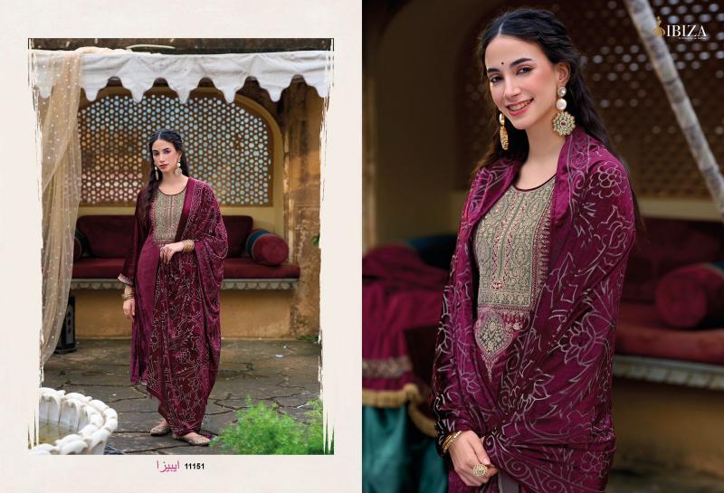 Ibiza Suroor Viscose Velvet Salwar Kameez Wholesale Catalog