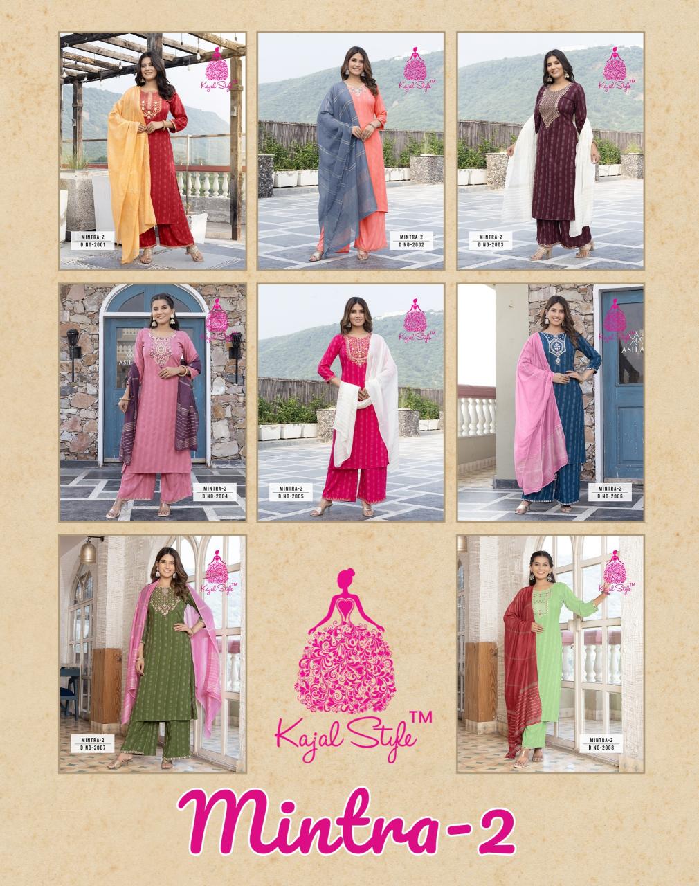 Kajal Mintra Vol 2 Peach Color Kurtis Online India Wholesale Catalog
