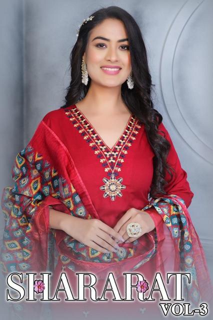Kashida Shararat Vol 3 buy V neck Kurti in India