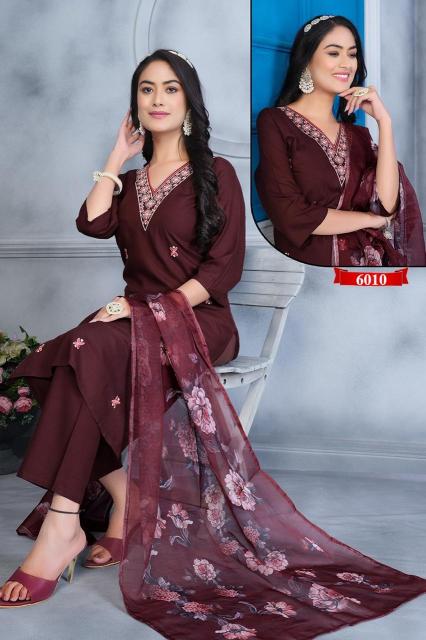 Kashida Shararat Vol 3 buy V neck Kurti in India