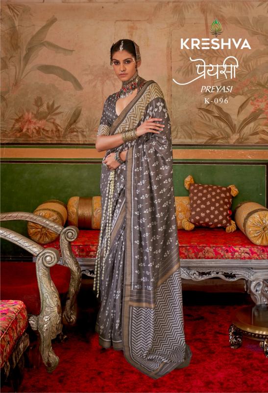 Kreshva Preyasi Mercerizer Sigma Silk Surat Saree Market Wholesale Market
