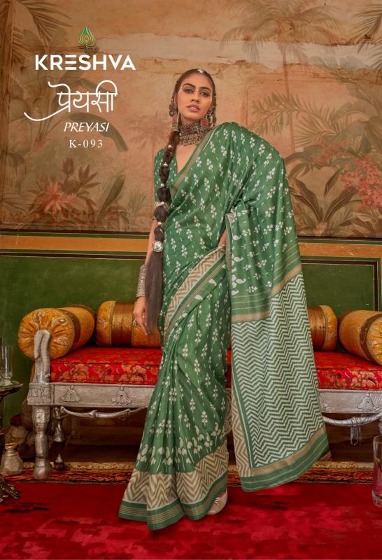 Kreshva Preyasi Mercerizer Sigma Silk Surat Saree Market Wholesale Market