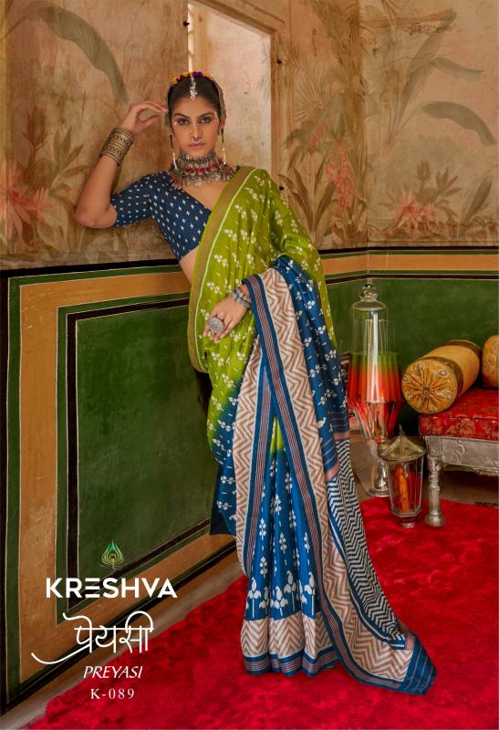 Kreshva Preyasi Mercerizer Sigma Silk Surat Saree Market Wholesale Market