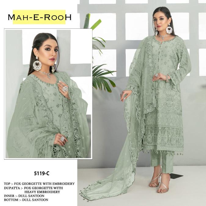 Mah E Rooh 5119 Georgette Salwar Kameez Wholesale Catalog