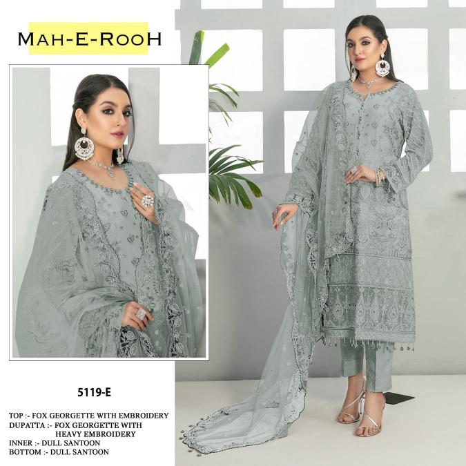 Mah E Rooh 5119 Georgette Salwar Kameez Wholesale Catalog