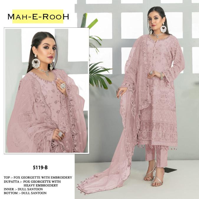Mah E Rooh 5119 Georgette Salwar Kameez Wholesale Catalog