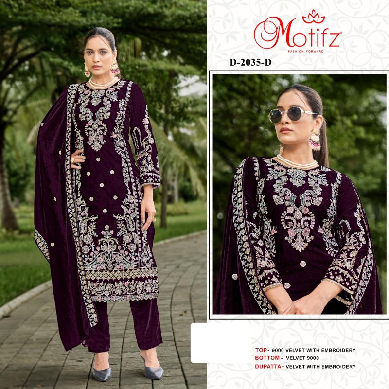 Motifz 2035 ABCD Embodry Salwar Kameez Wholesale Catalog