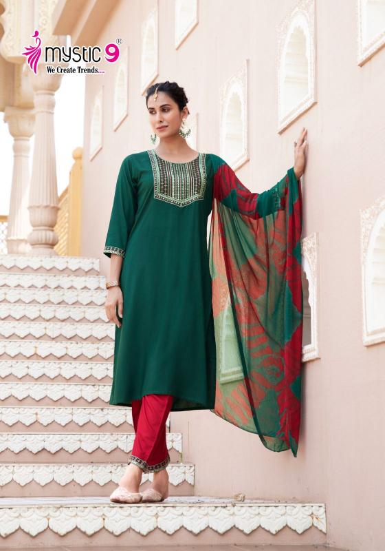 MYSTIC 9 Janki Vol 1 wh Kurtis Online India