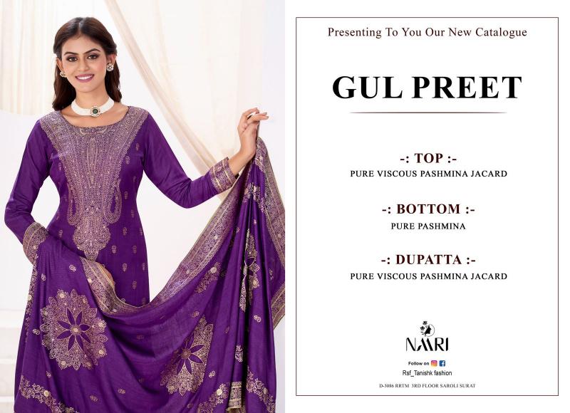 Naari Gul Preet Pashmina Salwar Kameez Wholesale Catalog